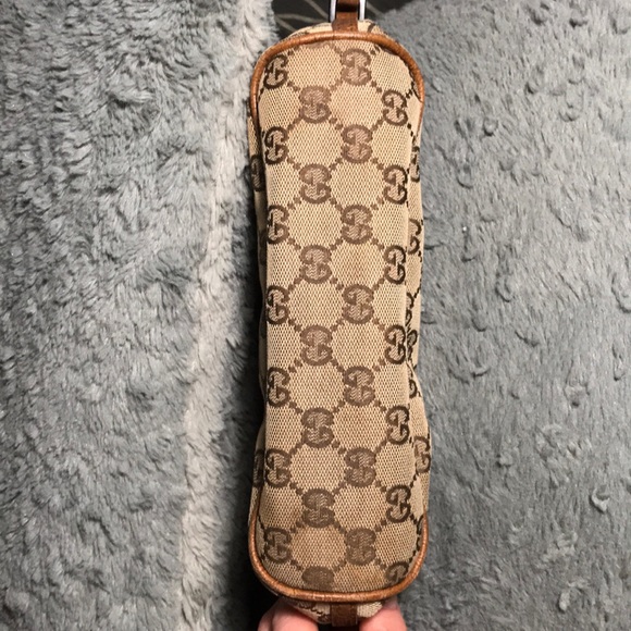 Gucci Monogram Canvas Pochette Clutch in Khaki. - Picture 5 of 8
